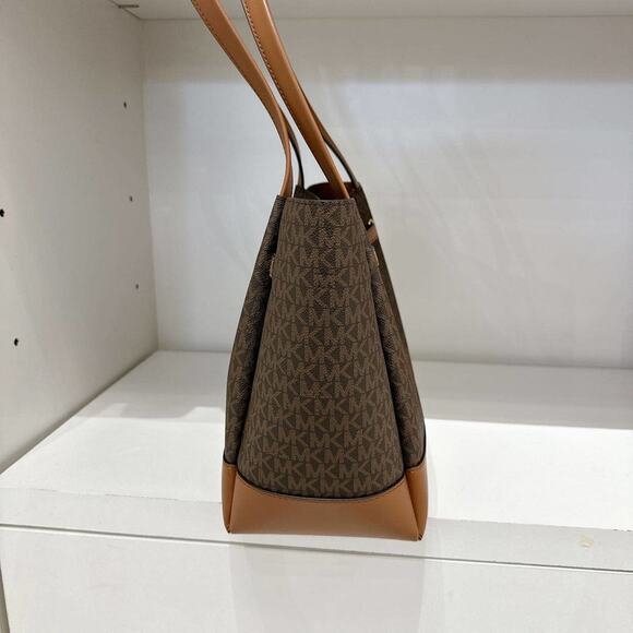 Michael Kors  35S3G6RT3B Reed Large Logo Tote Bag IN BROWN - Picture 4 of 6